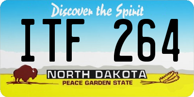 ND license plate ITF264