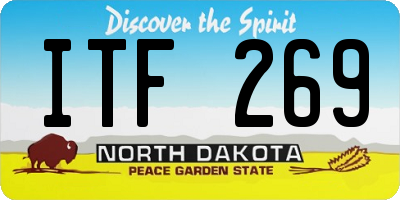 ND license plate ITF269