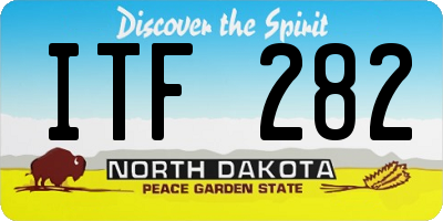 ND license plate ITF282