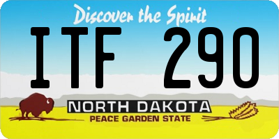 ND license plate ITF290