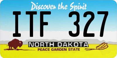 ND license plate ITF327