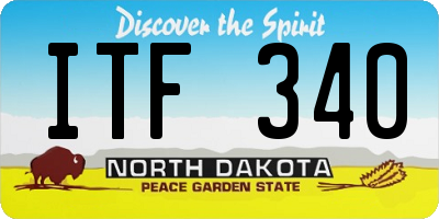 ND license plate ITF340