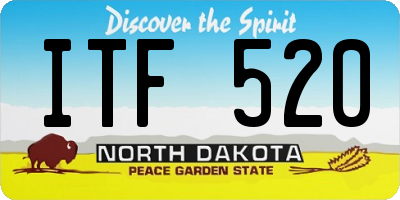 ND license plate ITF520