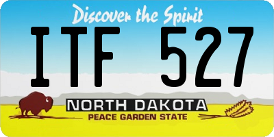 ND license plate ITF527