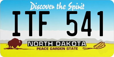 ND license plate ITF541