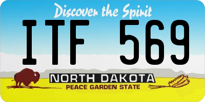 ND license plate ITF569