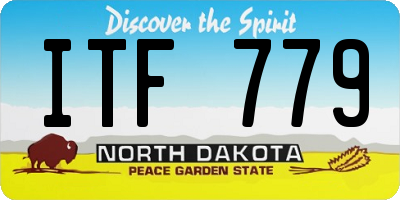 ND license plate ITF779