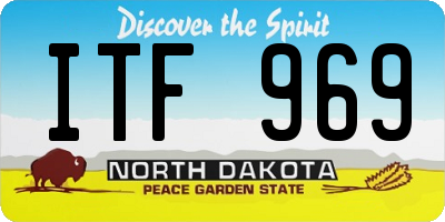 ND license plate ITF969