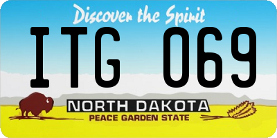 ND license plate ITG069