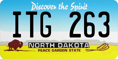 ND license plate ITG263
