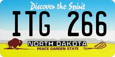 ND license plate ITG266
