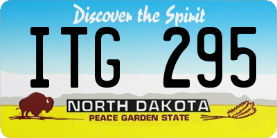 ND license plate ITG295