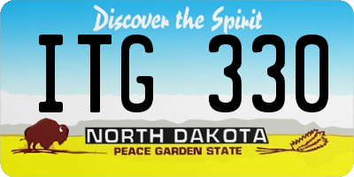 ND license plate ITG330