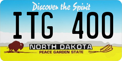 ND license plate ITG400