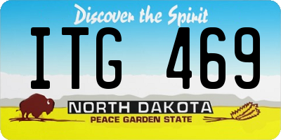 ND license plate ITG469