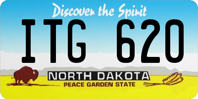 ND license plate ITG620