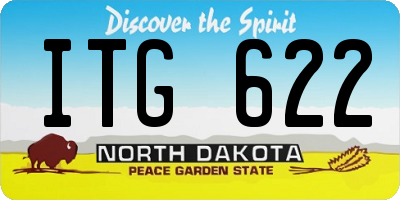 ND license plate ITG622