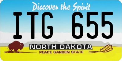 ND license plate ITG655
