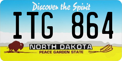 ND license plate ITG864