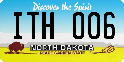 ND license plate ITH006