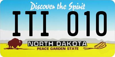 ND license plate ITI010