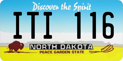 ND license plate ITI116