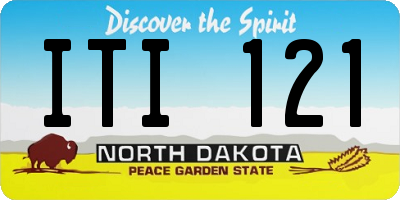 ND license plate ITI121