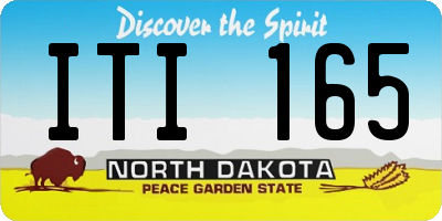 ND license plate ITI165