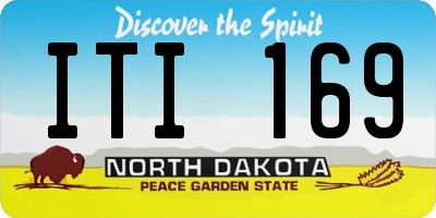 ND license plate ITI169