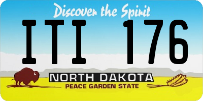 ND license plate ITI176