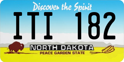 ND license plate ITI182