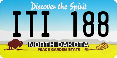 ND license plate ITI188