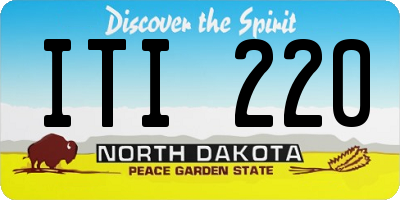 ND license plate ITI220