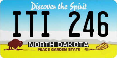 ND license plate ITI246