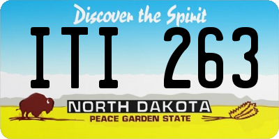 ND license plate ITI263
