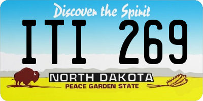 ND license plate ITI269
