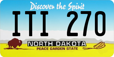 ND license plate ITI270