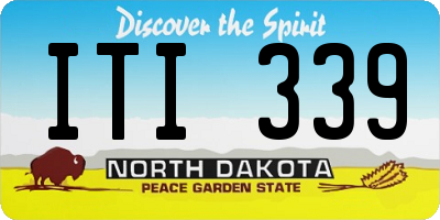 ND license plate ITI339