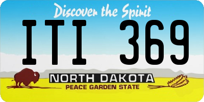 ND license plate ITI369