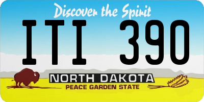 ND license plate ITI390
