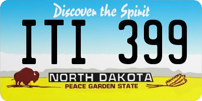ND license plate ITI399