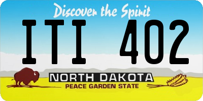 ND license plate ITI402