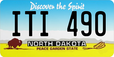 ND license plate ITI490