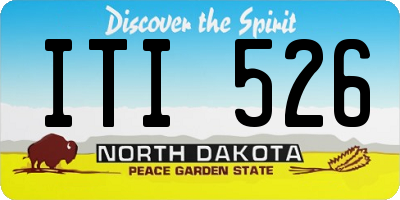 ND license plate ITI526
