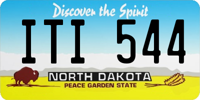 ND license plate ITI544