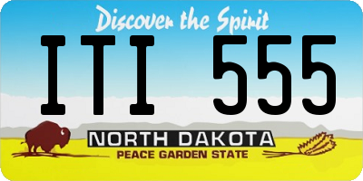 ND license plate ITI555