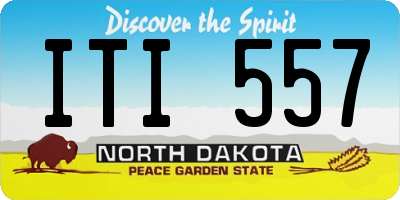 ND license plate ITI557