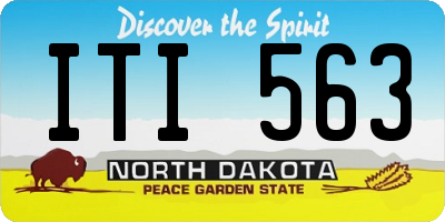 ND license plate ITI563