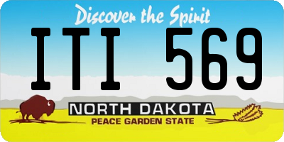 ND license plate ITI569