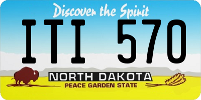ND license plate ITI570